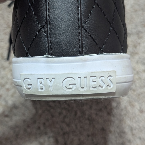 GUESS Black Quilted Sneakers with Gold Details - Picture 6 of 12